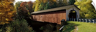Covered bridge in a forest, McGees Mill Covered Bridge, McGees Mills, Clearfield County, Pennsylvania,