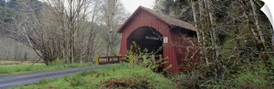 Covered Bridge over Yachats River Lincoln County OR