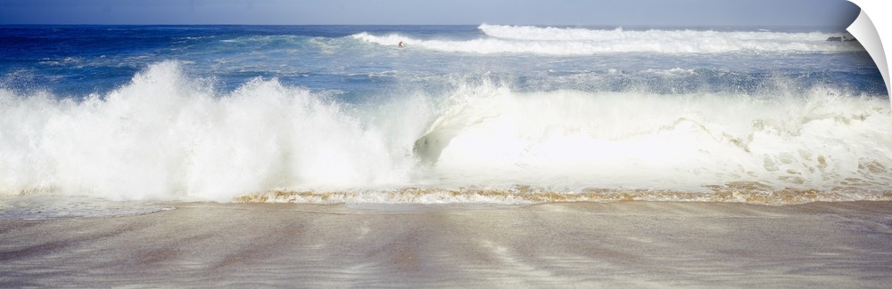 Crashing Waves on Beach Waimea Bay HI