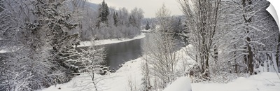 Crescent Valley in winter British Columbia Canada