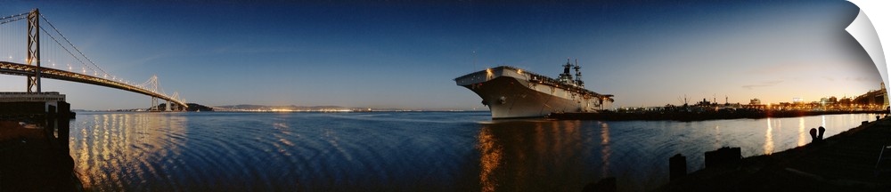 Cruise ship in the sea, USS Hornet, San Francisco, California
