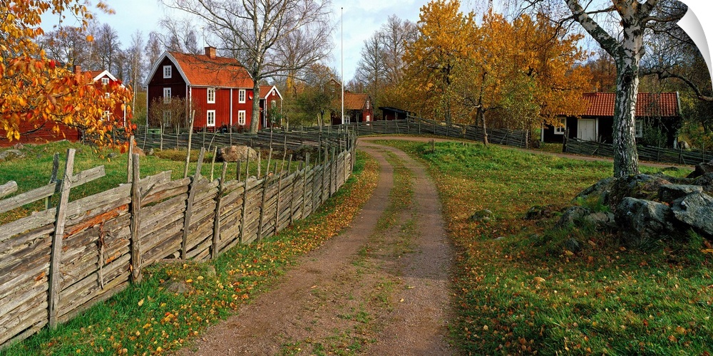 Cultural Village in Autumn Stensjoeby Sweden