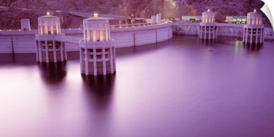 Dam on a lake, Hoover Dam, Lake Mead, Mohave County, Nevada
