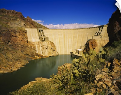 Dam on a river, Theodore Roosevelt Dam, Tonto National Forest, Arizona