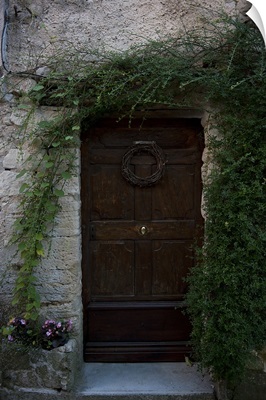 Doorway of a house, Venasque, Vaucluse, Provence Alpes Cote dAzur, France
