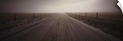 Empty road passing through a landscape, Helena, Montana