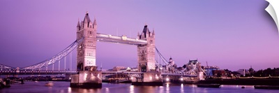 England, London, Tower Bridge, evening