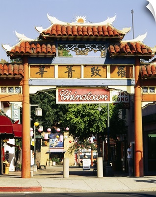 Entrance of a market, Chinatown, City of Los Angeles, California