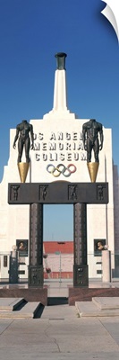 Entrance of a stadium Los Angeles Memorial Coliseum Los Angeles California
