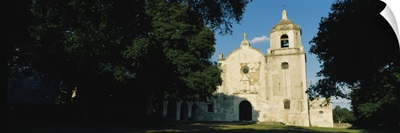 Facade of a church, Mission Espiritu, Goliad State Historical Park, Goliad, Texas