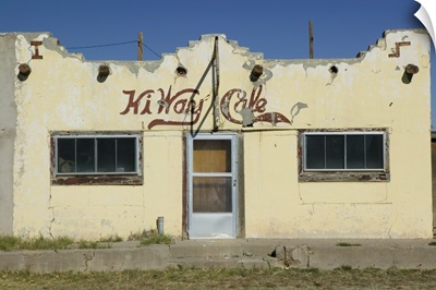 Facade of a former cafe, Valentine, Jeff Davis County, Texas