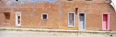 Facade of Adobe Houses, Tularosa, New Mexico