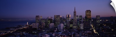 Financial District night San Francisco CA USA