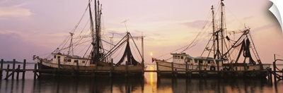 Fishing boats moored at a dock, Amelia River, Amelia Island, Fernandina Beach, Florida