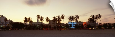 Florida, Miami, Ocean Drive, View of the sunset