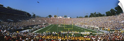 Football stadium full of spectators, The Rose Bowl, Pasadena, City of Los Angeles, California