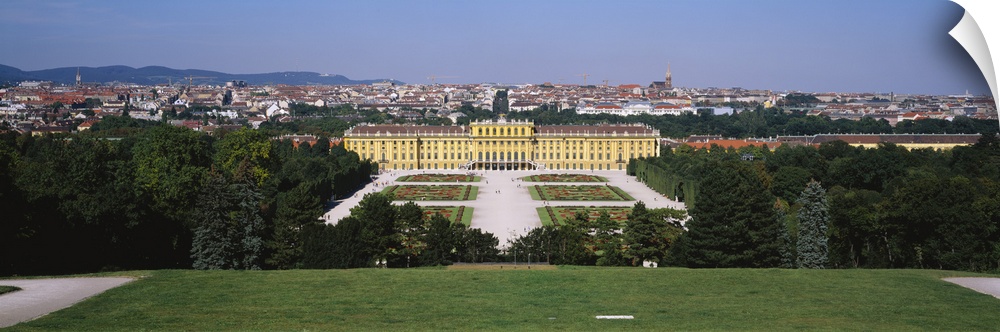Formal garden in front of a palace, Schonbrunn Palace, Vienna, Austria