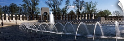 Fountains at a war memorial National World War II Memorial Washington DC