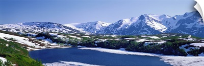 Frozen Mountain Lake Norway