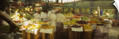 Fruits and vegetables stall in a market, Mercado Central, Santiago, Chile