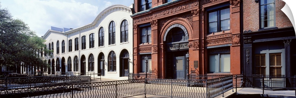 Georgia, Savannah, Savannah Cotton Exchange, Railing in front of a building