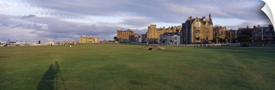 Golf course with buildings in the background, The Royal and Ancient Golf Club, St. Andrews, Fife, Scotland