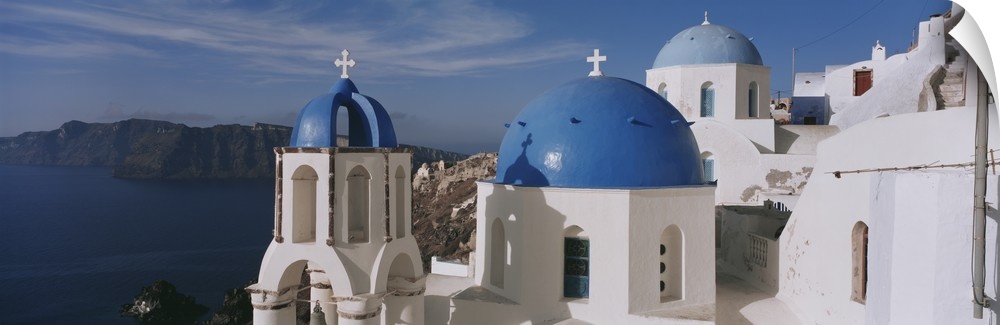 Greece, Santorini, Fira, Church of Anastasis, High angle view of a Church