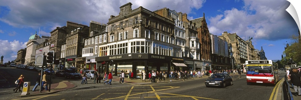 Group of people walking in a street, Edinburgh, Scotland