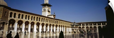 Group of people walking in the courtyard of a mosque, Umayyad Mosque, Damascus, Syria