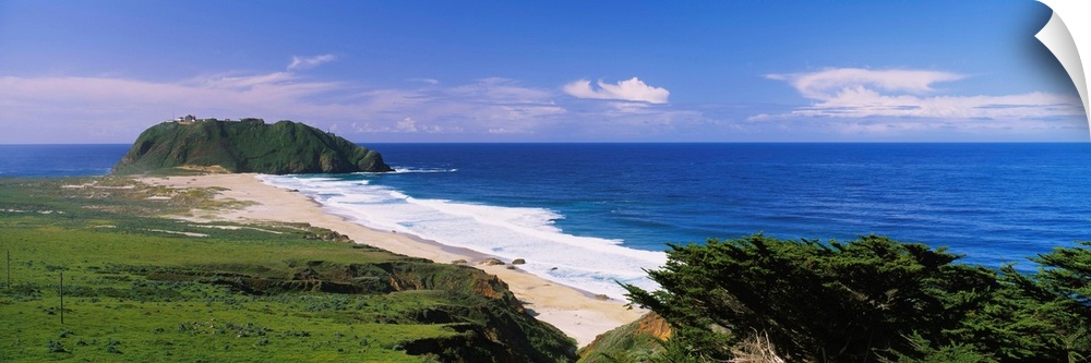 High angle view of a beach, Big Sur, California
