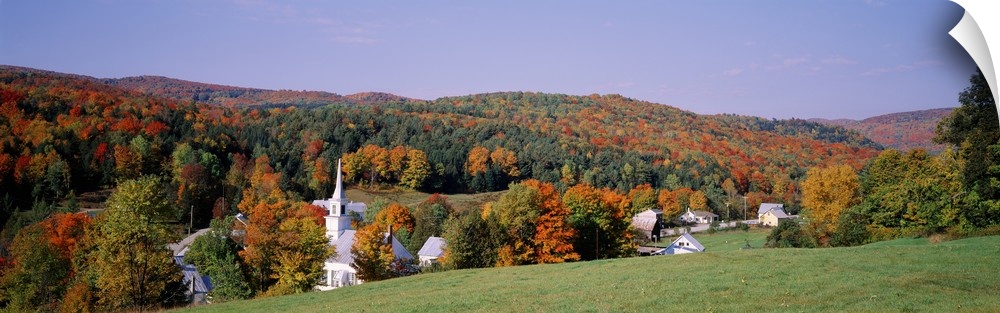High angle view of a church, Waits River, Vermont