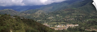 High angle view of a city Andes Merida Merida State Venezuela