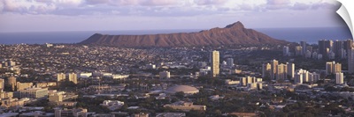 High angle view of a city, Honolulu, Oahu, Honolulu County, Hawaii