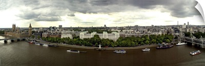 High angle view of a city, London, England