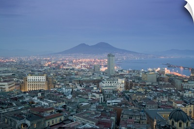 High angle view of a city, Mt Vesuvius, Naples, Campania, Italy