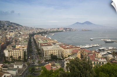 High angle view of a city, Naples, Campania, Italy