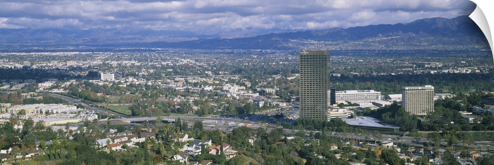 High angle view of a city, Studio City, San Fernando Valley, Los Angeles, California
