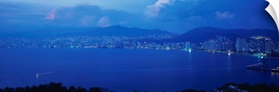 High angle view of a cityscape, Acapulco, Guerrero, Mexico
