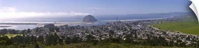 High angle view of a cityscape, Morro Bay, San Luis Obispo County, California,