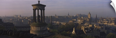 High angle view of a monument in a city, Edinburgh, Scotland