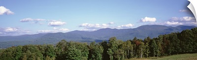 High angle view of a mountain range, Green Mountains, Stove, Vermont, New England