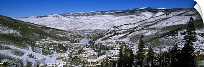 High angle view of a ski resort, Beaver Creek Resort, Colorado