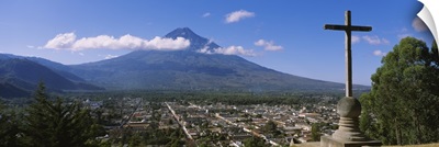 High angle view of a town, Antigua, Guatemala
