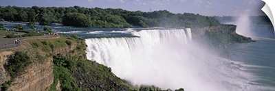 High angle view of a waterfall Niagara River Niagara Falls Niagara County New York State