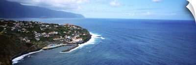 High angle view of an island, Ponta Delgada, Madeira, Portugal