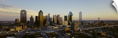 High angle view of buildings in a city, Dallas, Texas
