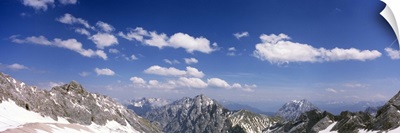 High angle view of mountains, Zugspitze Mountain, Bavaria, Germany