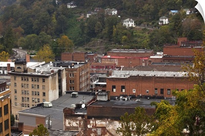 High angle view of National Coal Heritage Area, Welch, West Virginia
