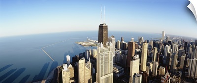 High angle view of skyscrapers in a city, Chicago, Illinois