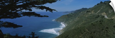 Highway on a hillside, Route 1, Big Sur, California